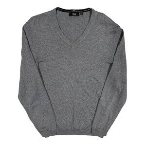 Hugo Boss Slim Fit Extrafine Merino Wool V-Neck Lightweight Sweater Jumper XL